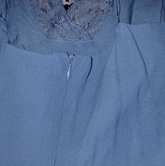 Leith Beautiful Light Blue Lace Trim Maxi Dress - Size XS - EUC - Picture 13 of 15